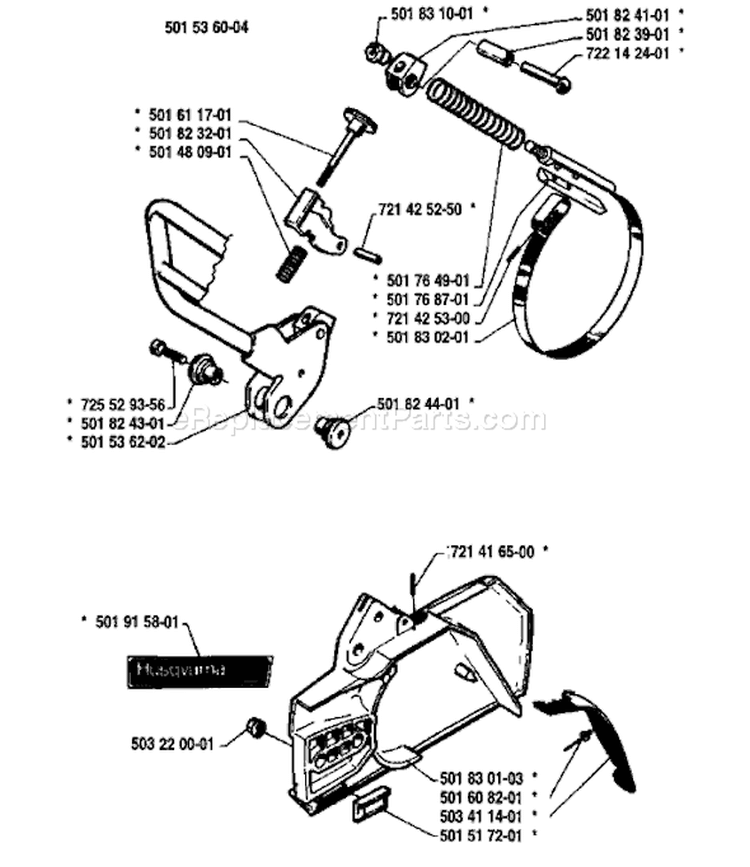 Page C Diagram and Parts List for 66 1987-06 Husqvarna Chainsaw
