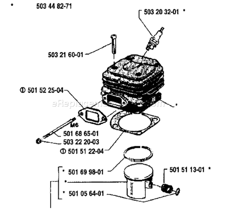 Page I Diagram and Parts List for 66 1989-02 Husqvarna Chainsaw