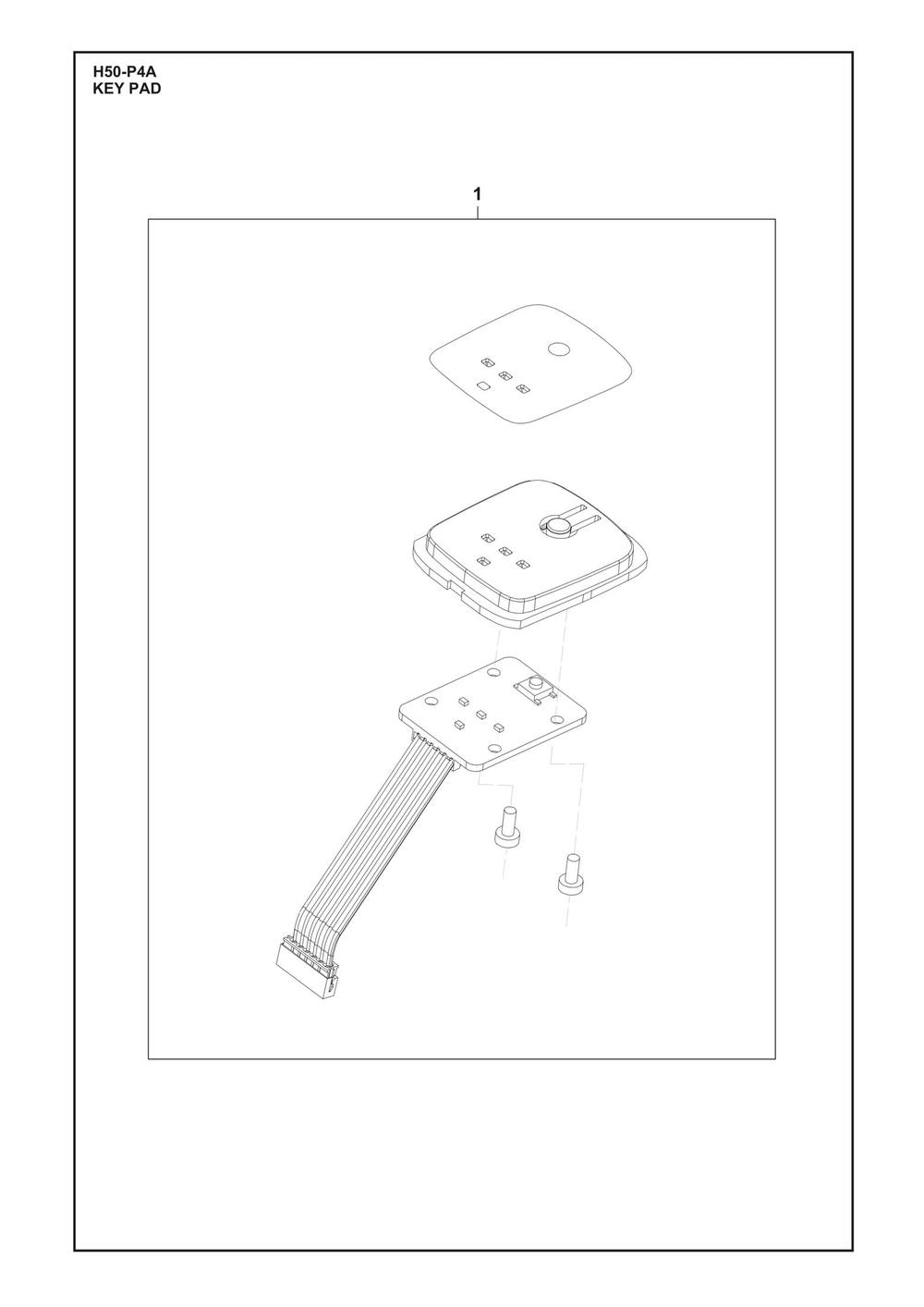 Console Diagram and Parts List for H50-P4A  Husqvarna Trimmer