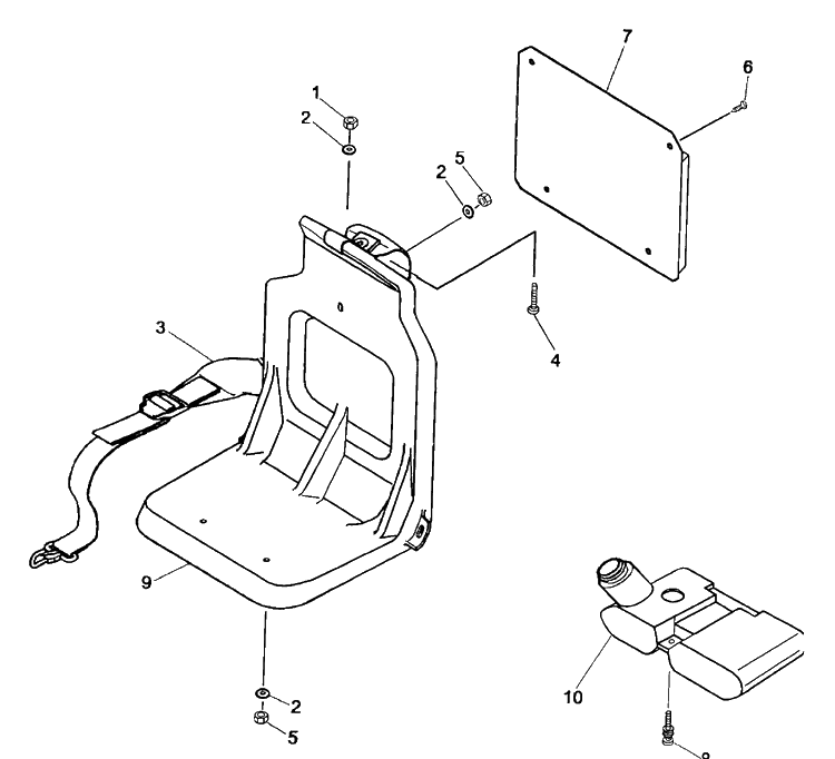 Backpack Frame And Fuel Tank Diagram and Parts List for 125BT 2003-07 Husqvarna Leaf Blower / Vacuum