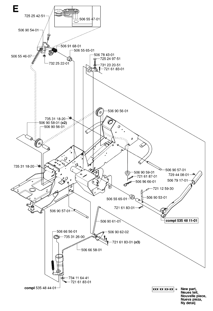 Controls 2 Diagram and Parts List for R13AWD (965079901)(2006-01) Husqvarna Lawn Tractor