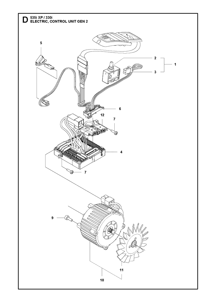 Electrical Diagram and Parts List for 330I  Husqvarna Chainsaw