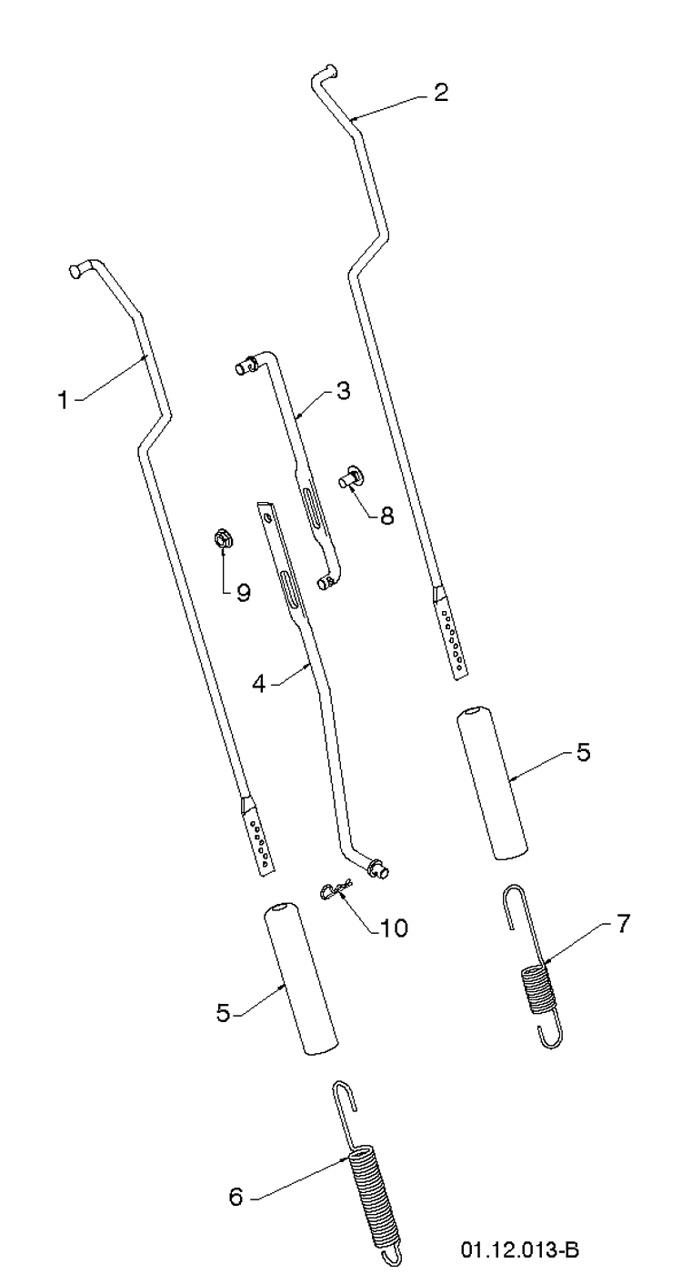Handle 5 Diagram and Parts List for ST268EP (96191003813)(2014-07) Husqvarna Snow Blower