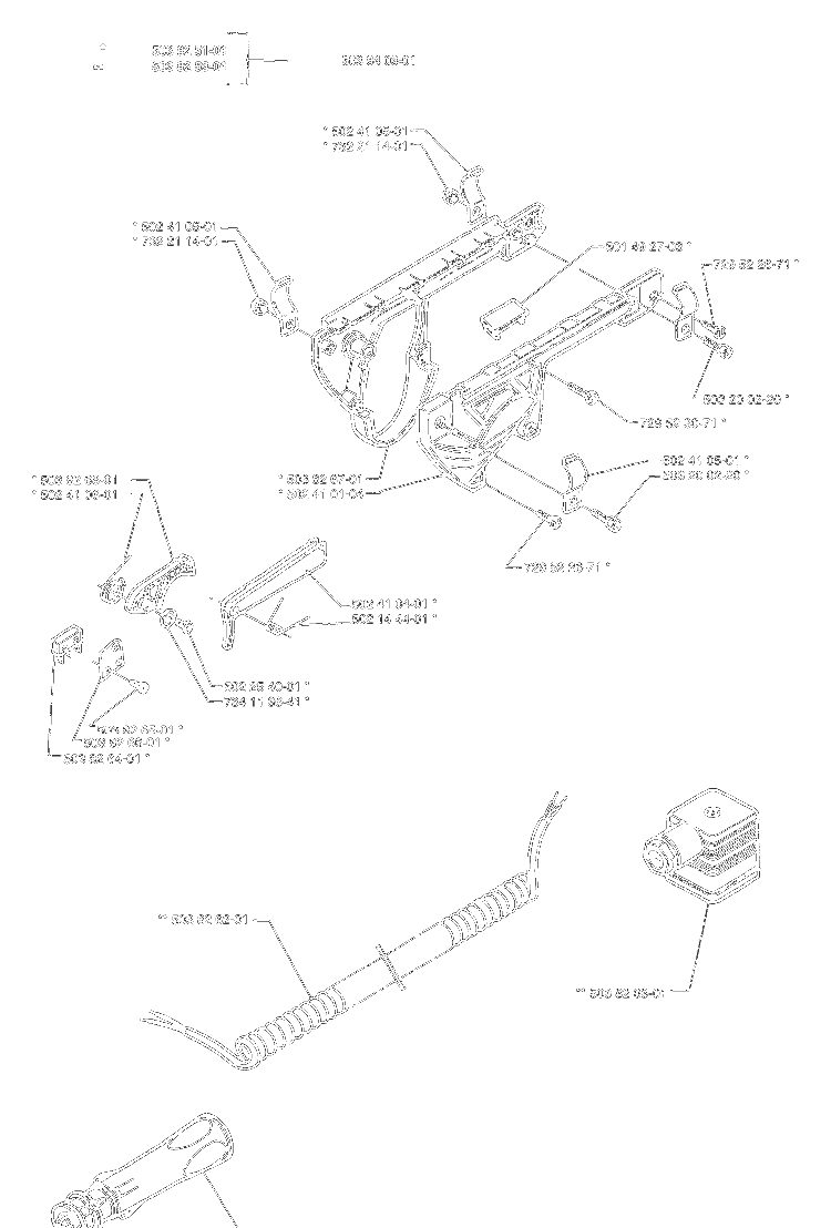 General Assembly Diagram and Parts List for 250PSCONTROLVALVEBLOCK 1995-10 Husqvarna Pole Saw