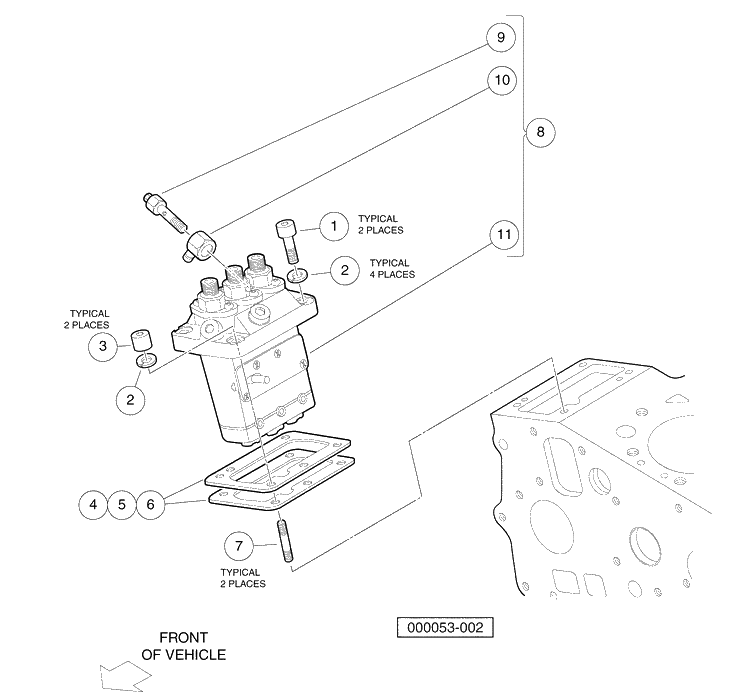 Injection Pump Diagram and Parts List for HUV4420G 2006-11 Husqvarna Lawn Tractor