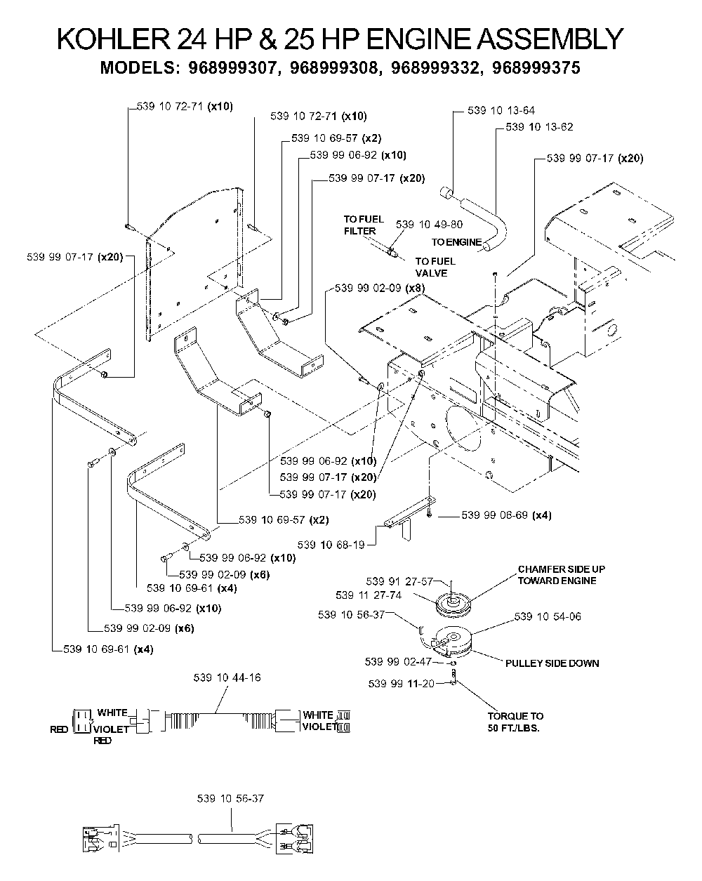 Engine Diagram and Parts List for IZ5224TLKOA (968999332)(2005-12) Husqvarna Lawn Tractor
