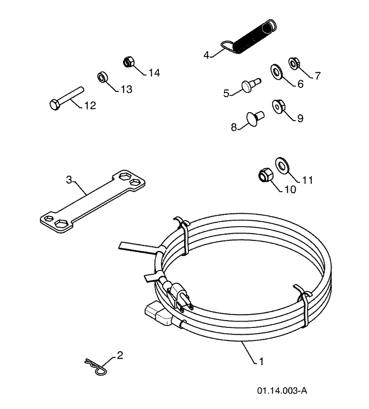 Bag Of Parts / Key 2 Diagram and Parts List for 1330SBXLSB (96193004100)(2008-11) Husqvarna Snow Blower