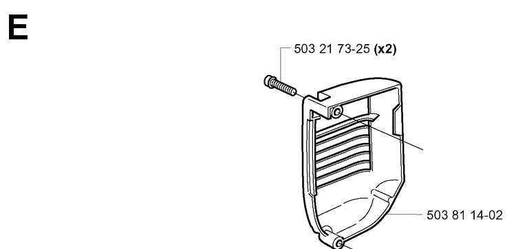 Muffler Cover Diagram and Parts List for 338XPT 20043100001-20051000000 Husqvarna Chainsaw
