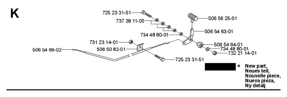Controls 2 Diagram and Parts List for R11C (965070301)(2006-01) Husqvarna Lawn Tractor