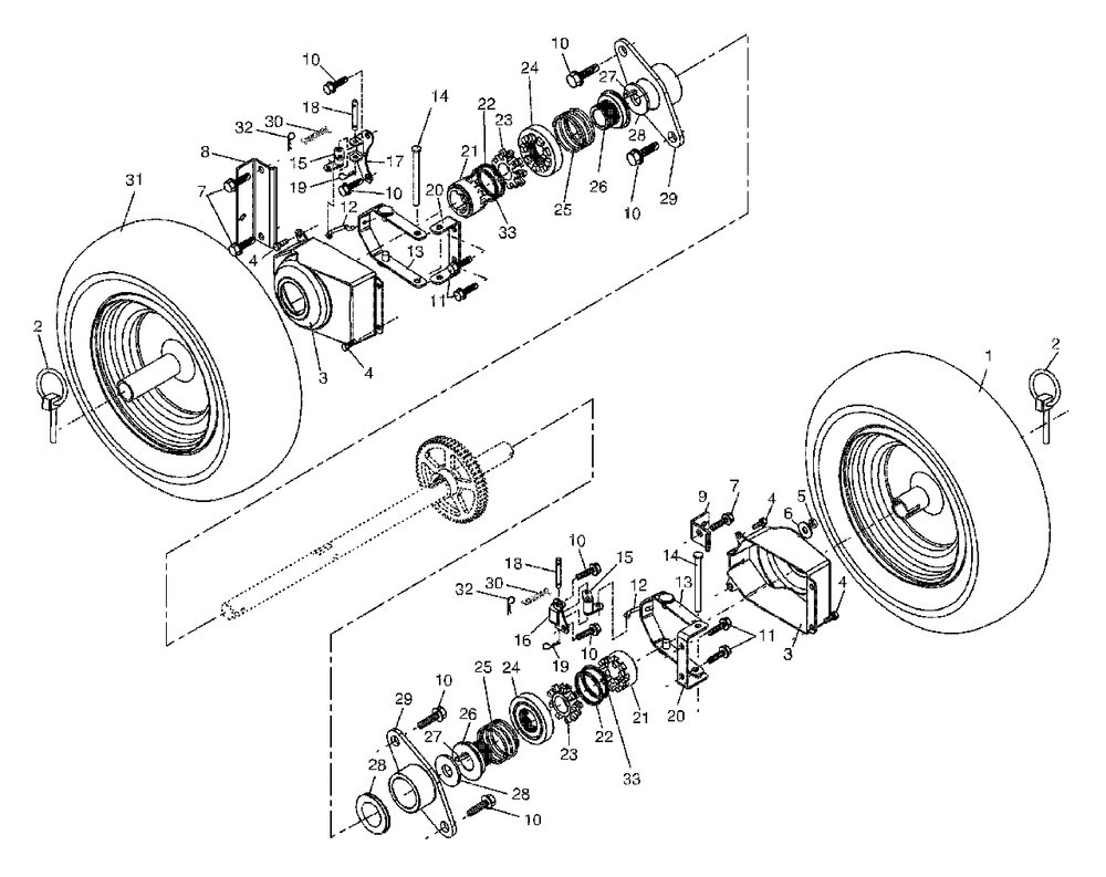 Wheels Diagram and Parts List for 1130ST (954223081-C)(2004-07) Husqvarna Snow Blower