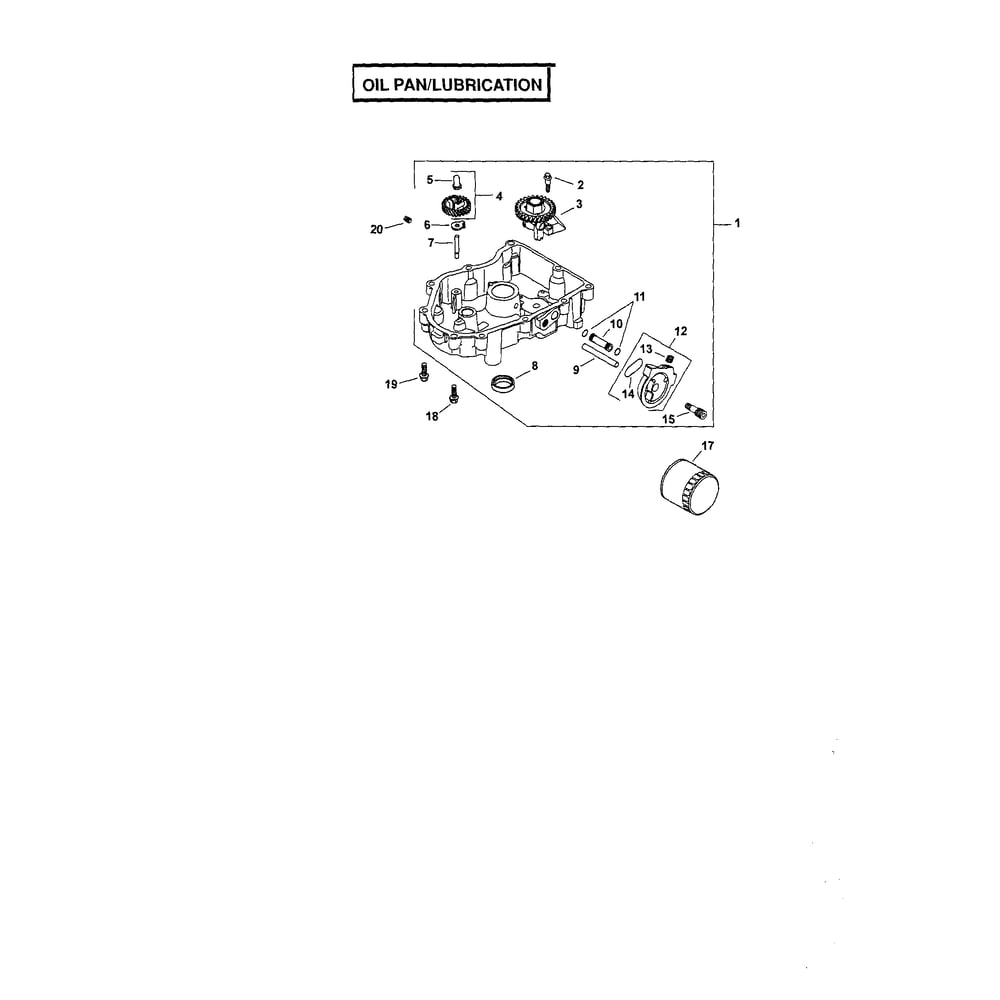 Engine >> Oil Pan/Lubrication Diagram and Parts List for YTS4500  Husqvarna Lawn Tractor