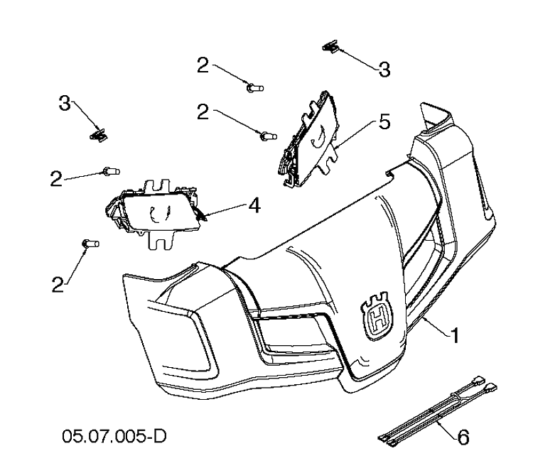 Control Panel And Discharge Chute 8 Diagram and Parts List for ST224P  Husqvarna Snow Blower