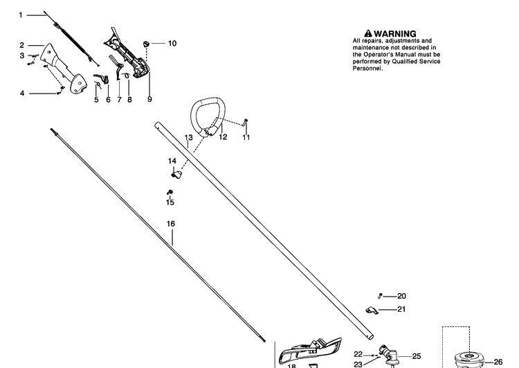 Repair Parts 2 Diagram and Parts List for 128L (545011599)(2008-11) Husqvarna Trimmer