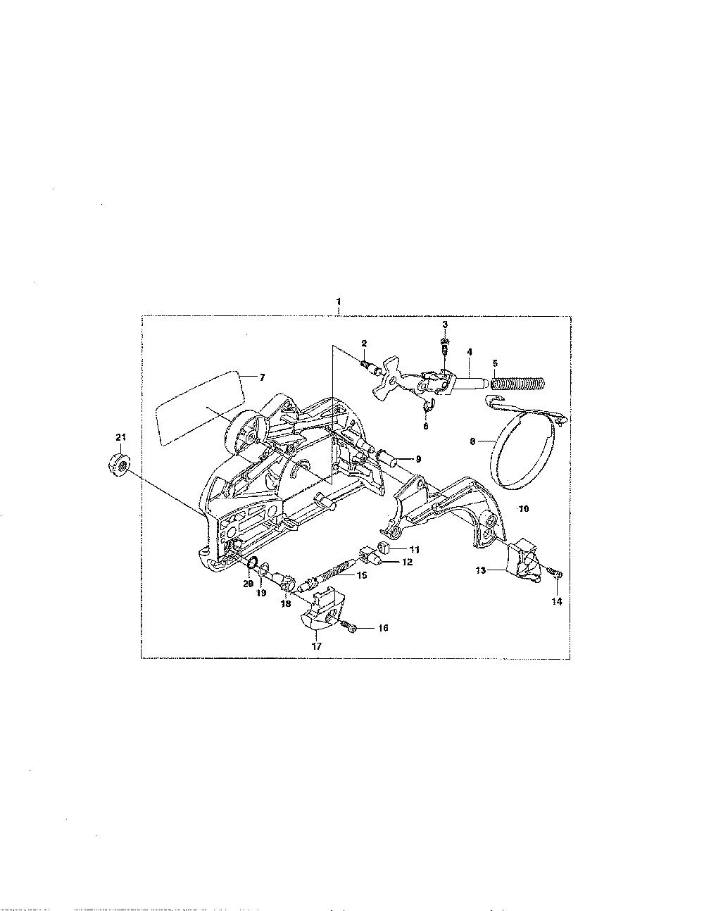 Clutch cover Diagram and Parts List for 965030298  Husqvarna Chainsaw