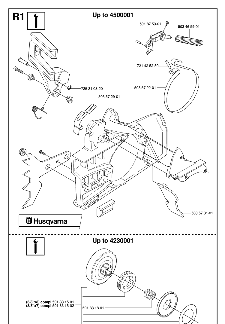 Service Updates 2 Diagram and Parts List for 272XP 20070100001-20091400000 Husqvarna Chainsaw