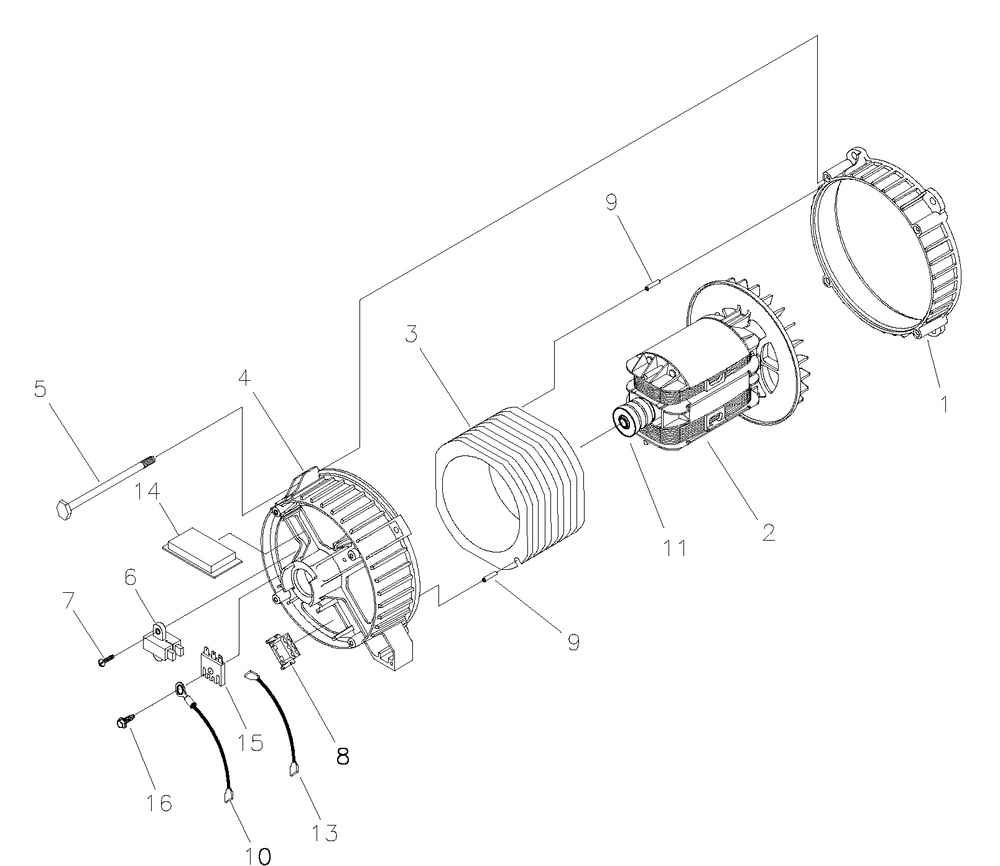 Alternator Diagram and Parts List for 1935-0  Husqvarna Generator