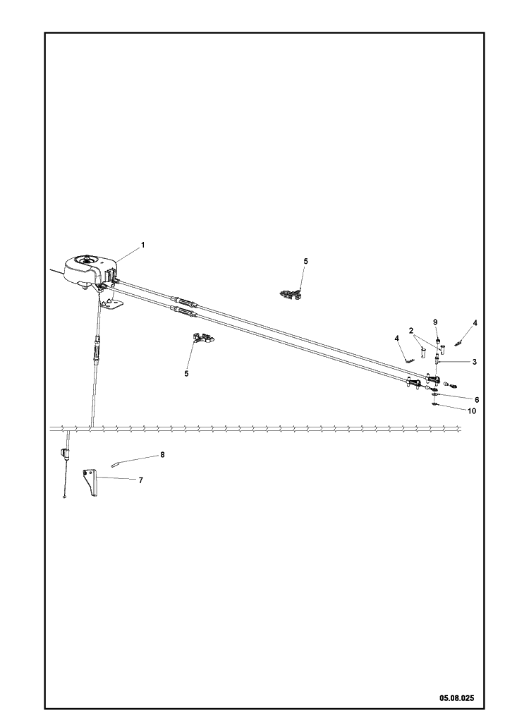 Control Panel And Discharge Chute 9 Diagram and Parts List for ST424  Husqvarna Snow Blower