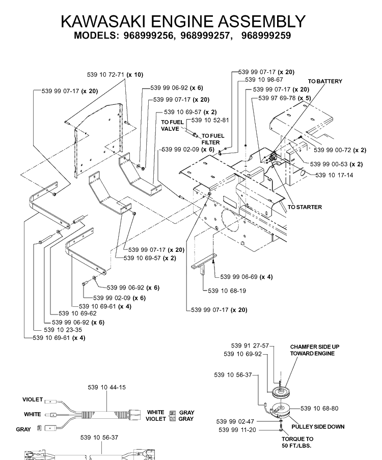 Engine 2 Diagram and Parts List for IZ5223T (968999257)(2005-08) Husqvarna Lawn Mower