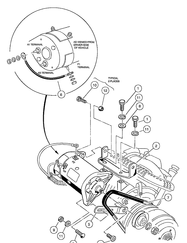 Fe290 Starter/Generator Mounting - Gasoline Vehicle Diagram and Parts List for HUV4210GXP 2005-06 Husqvarna Lawn Tractor