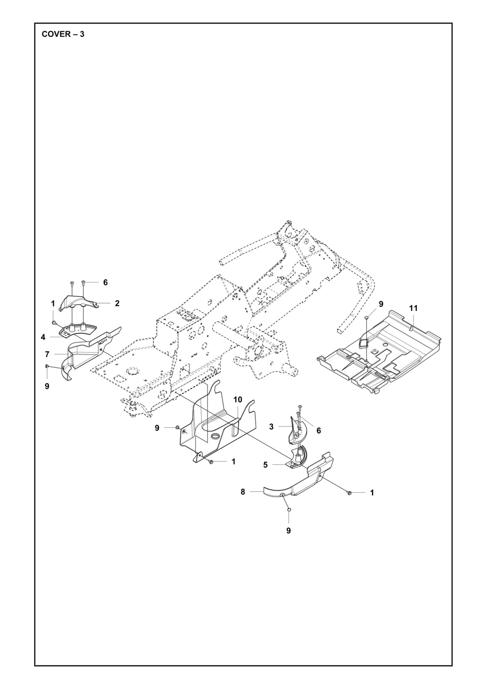 Cover Diagram and Parts List for R316TX2019-2021  Husqvarna Lawn Tractor