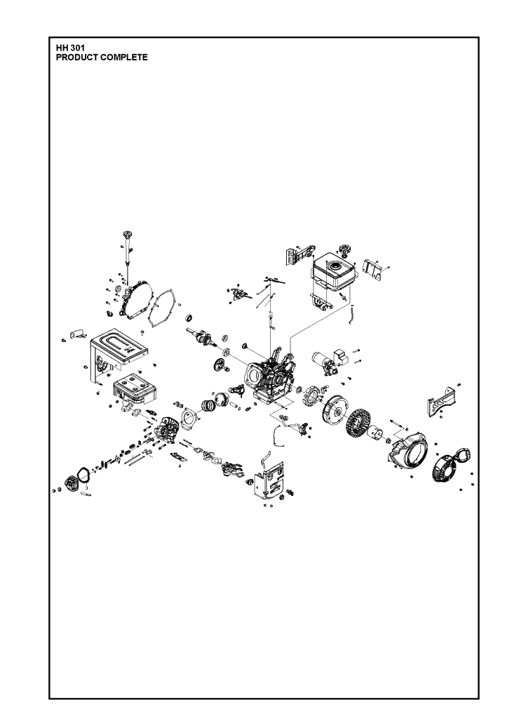 Product Complete Diagram and Parts List for 598609801 2021-07 Husqvarna Engine