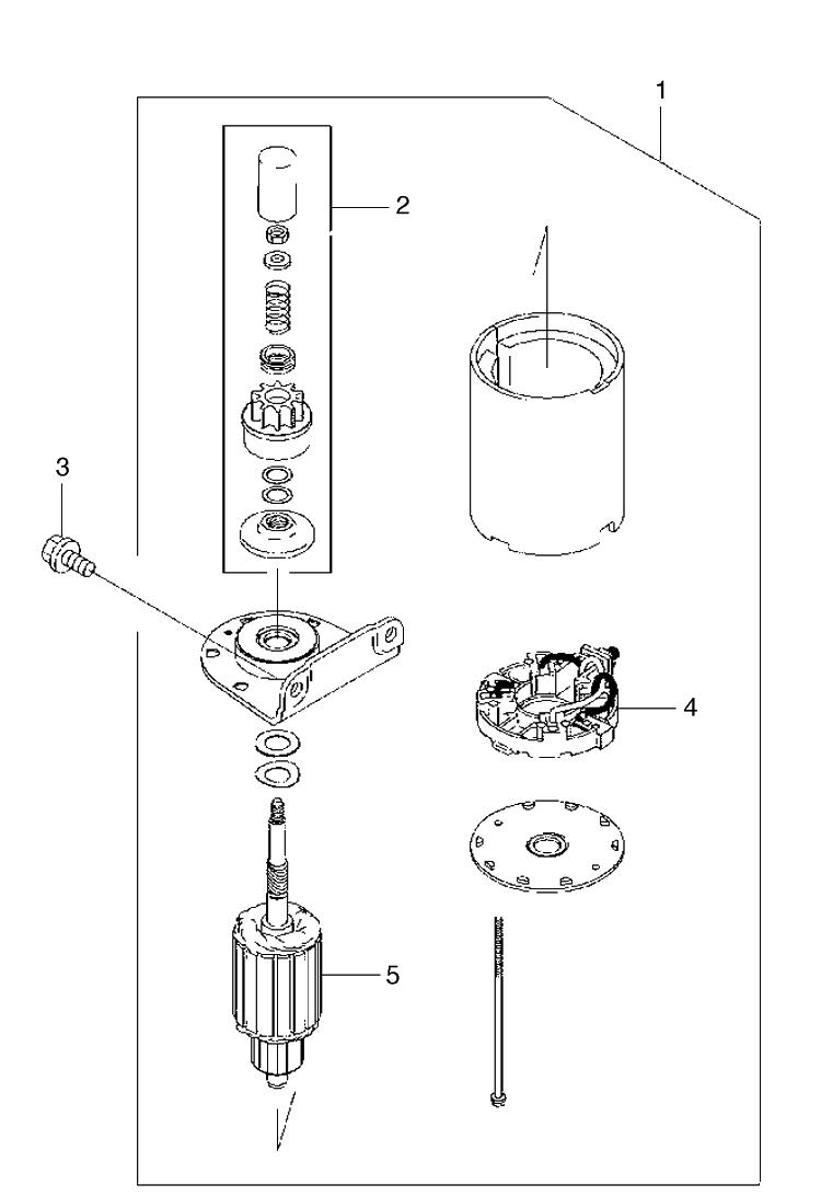 Starter Diagram and Parts List for FH430V 2003-06 Husqvarna Engine