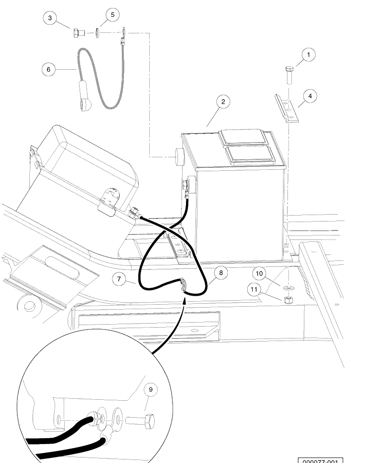 Battery-Gasoline Vehicles Diagram and Parts List for HUV4421GXP 2009 Husqvarna Lawn Tractor