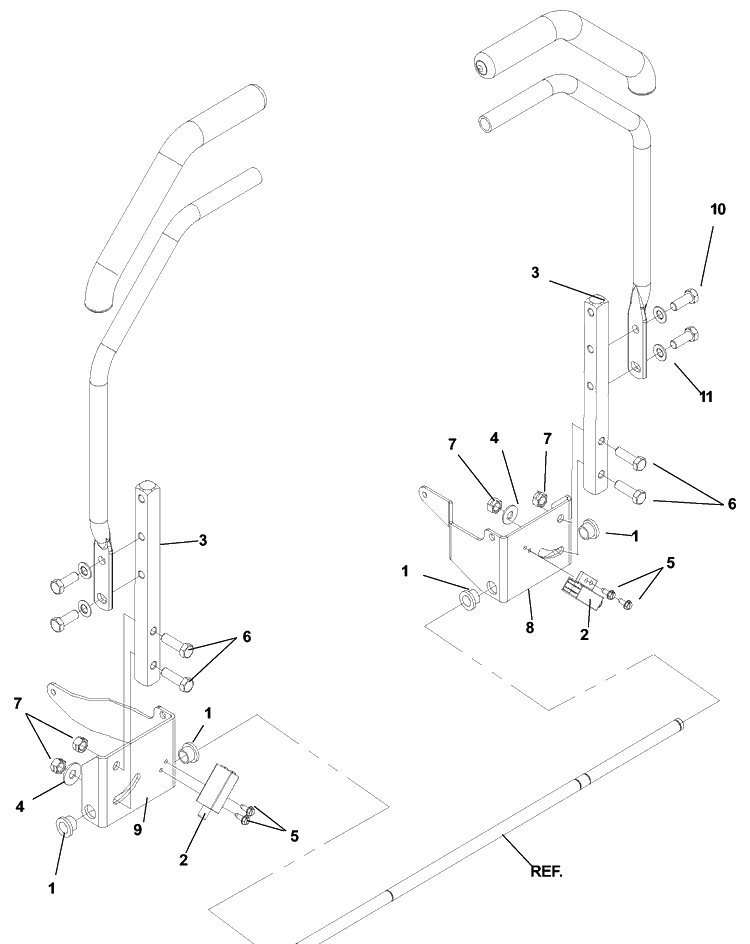 Motion Control Levers Diagram and Parts List for CZ4817KOA (968999220)(2002-11) Husqvarna Lawn Mower