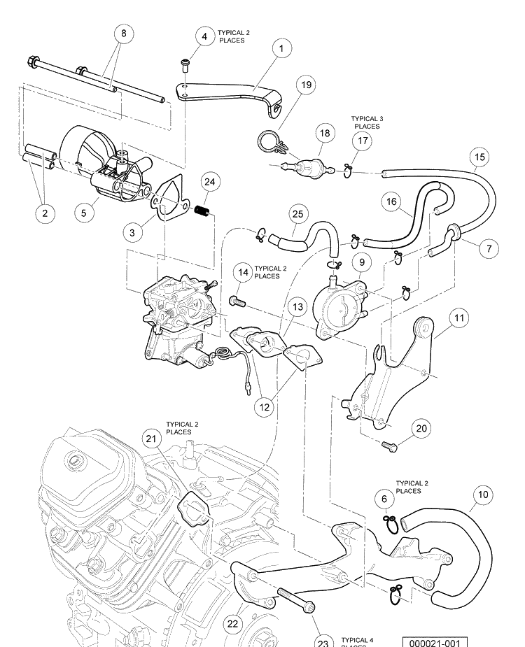 Carburetor Installation - Honda Gasoline Vehicles Diagram and Parts List for HUV4420G 2006-11 Husqvarna Lawn Tractor