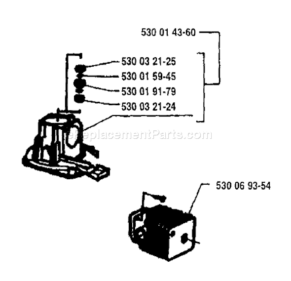 Page D Diagram and Parts List for 18H 1994-04 Husqvarna Trimmer