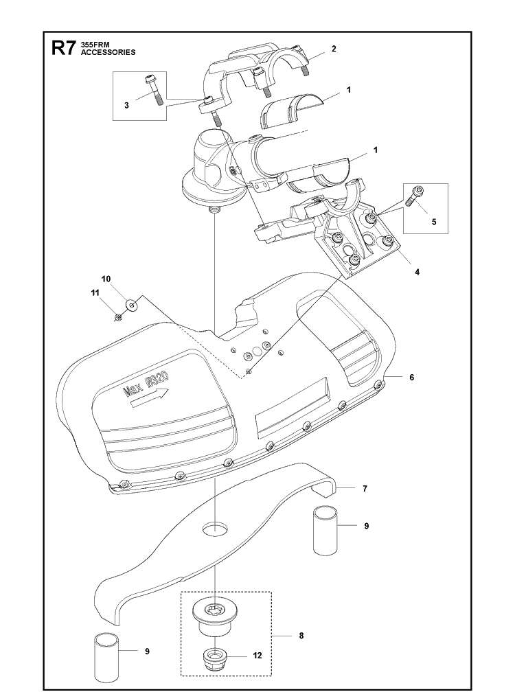Accessories 6 Diagram and Parts List for 355FRM  Husqvarna Brush Cutter