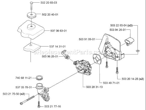 Page B Diagram and Parts List for HA850ATTACHMENT 2004-01 Husqvarna Trimmer
