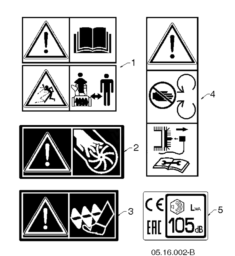 Decals Diagram and Parts List for ST230  Husqvarna Snow Blower