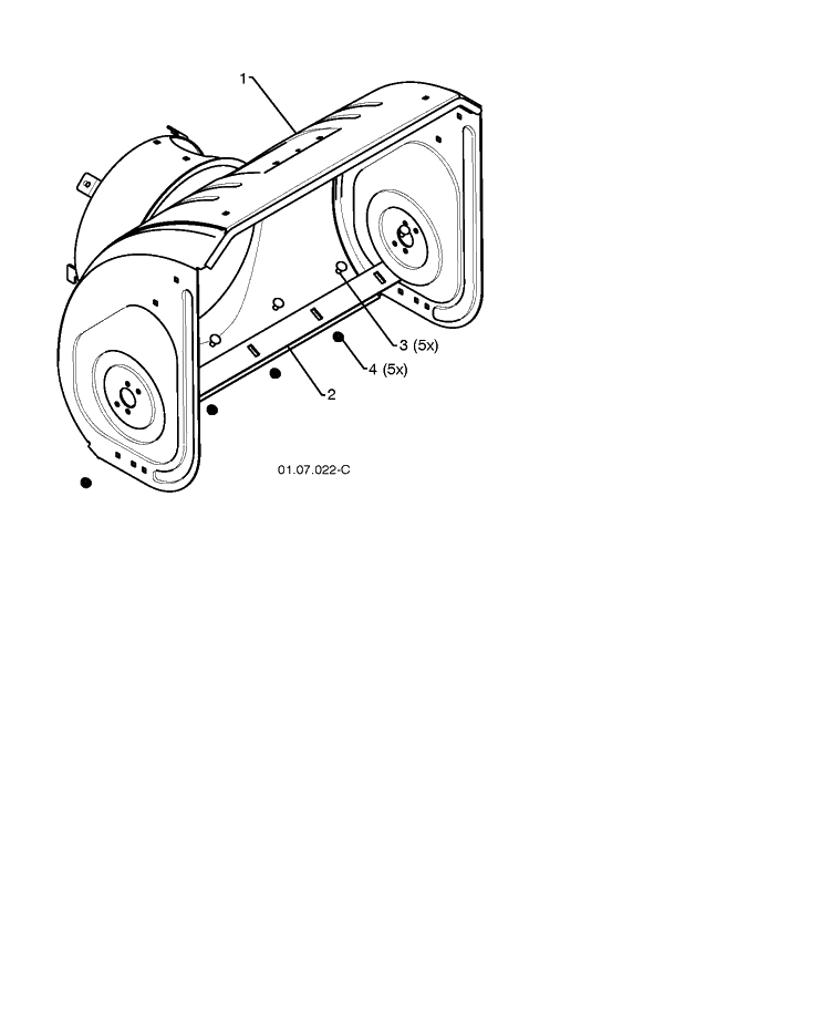 Auger Housing And Impeller 3 Diagram and Parts List for ST268EP 2009-08 Husqvarna Snow Blower