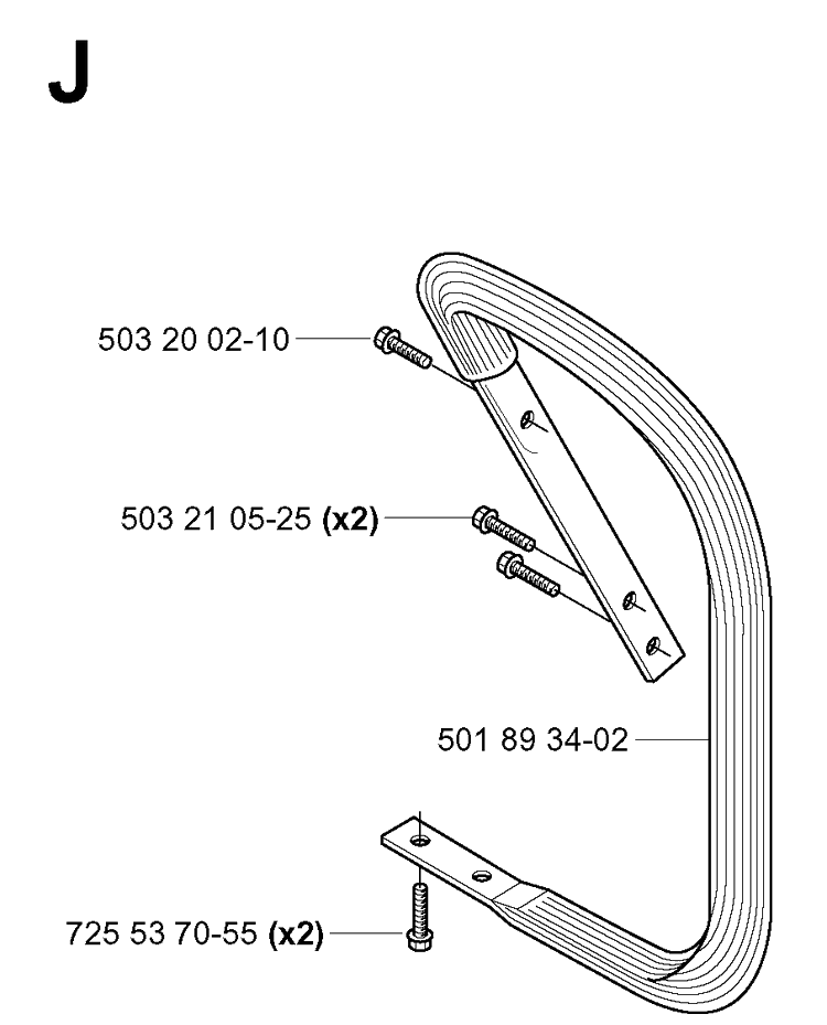 Handle 4 Diagram and Parts List for 3120 20013500001-Current Husqvarna Chainsaw