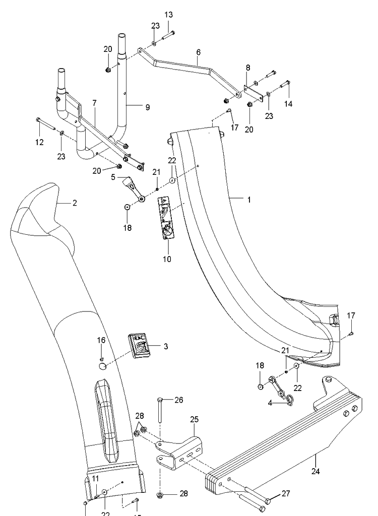 Installation Accessories 3 Diagram and Parts List for 54IN 2019-05 Husqvarna Lawn Tractor Accessories
