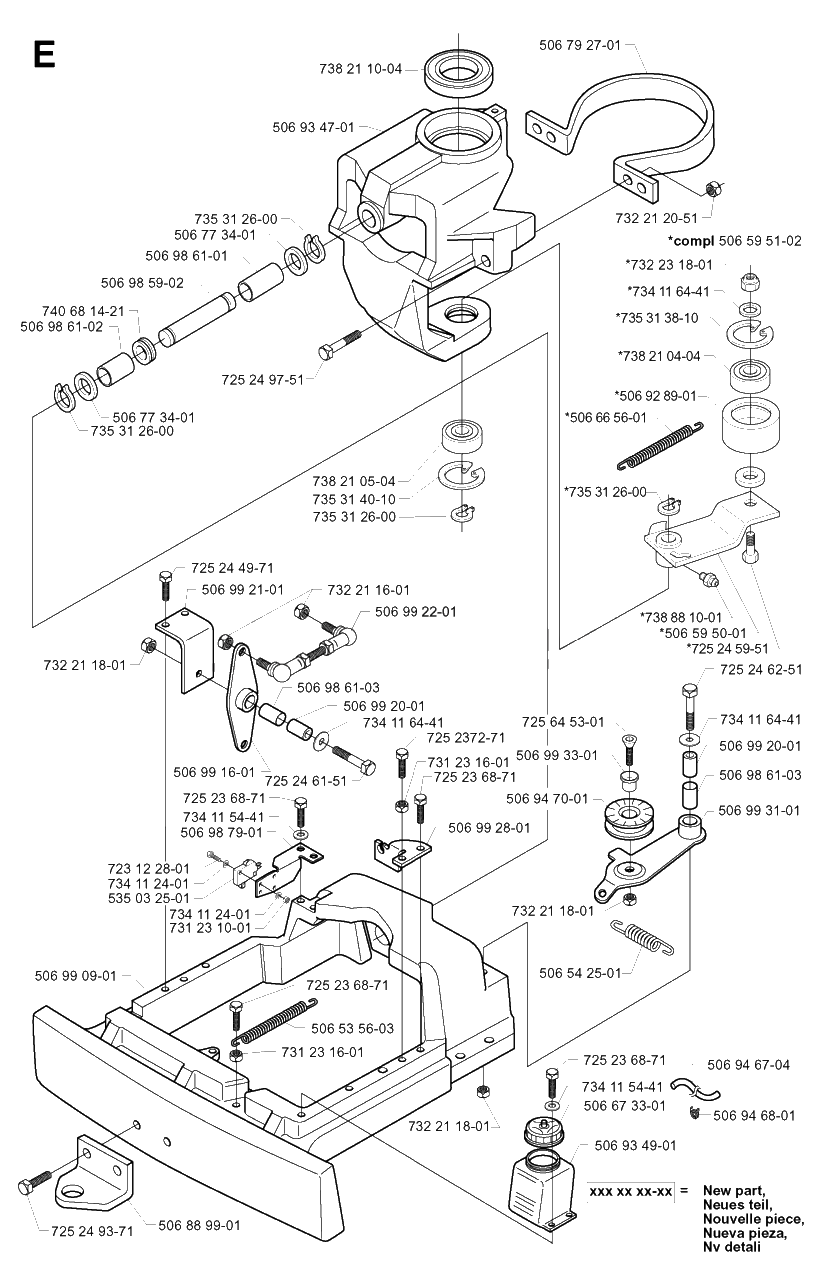 Steering Column Diagram and Parts List for PF21 2001-02 Husqvarna Lawn Tractor
