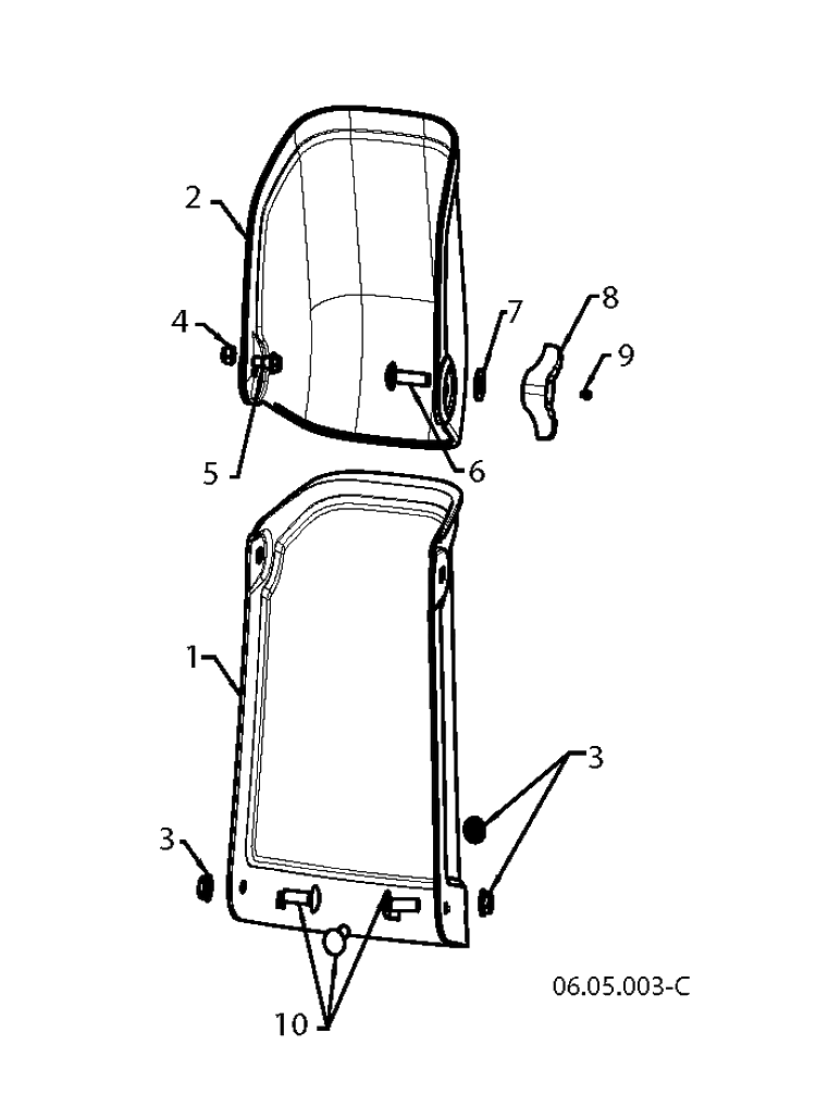 Control Panel And Discharge Chute Diagram and Parts List for ST121E (96183000102)(2012-09) Husqvarna Snow Blower