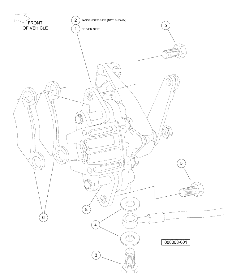 Rear Brake Assembly Diagram and Parts List for HUV4420G 2006-11 Husqvarna Lawn Tractor