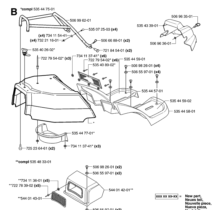 Cover Diagram and Parts List for PR18AWD (965095001)(2007-03) Husqvarna Lawn Mower
