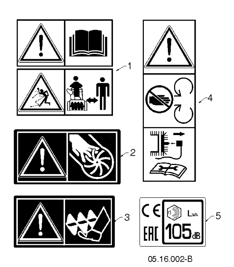 Decals 2 Diagram and Parts List for ST227P (96191008805)(2019-03) Husqvarna Snow Blower