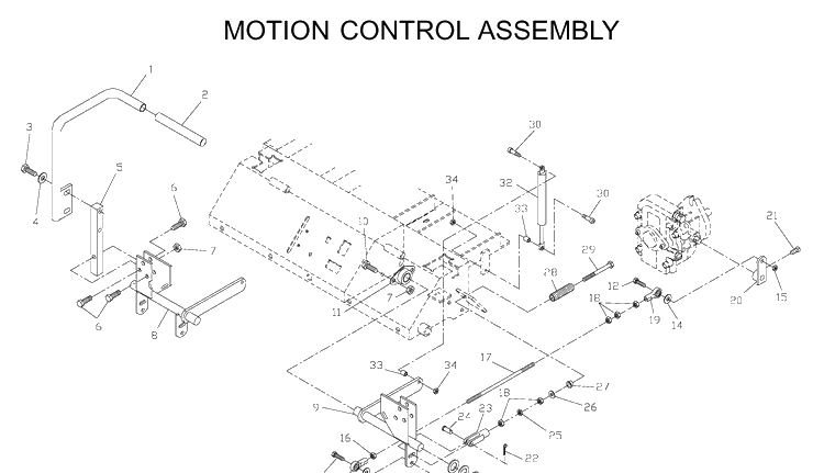 Handle And Controls Diagram and Parts List for ZTH5225KAA (968999154)(2000-06) Husqvarna Lawn Mower