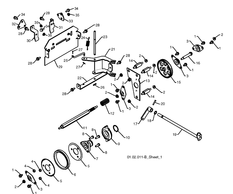 Drive 2 Diagram and Parts List for 924SB 2010-08 Husqvarna Snow Blower