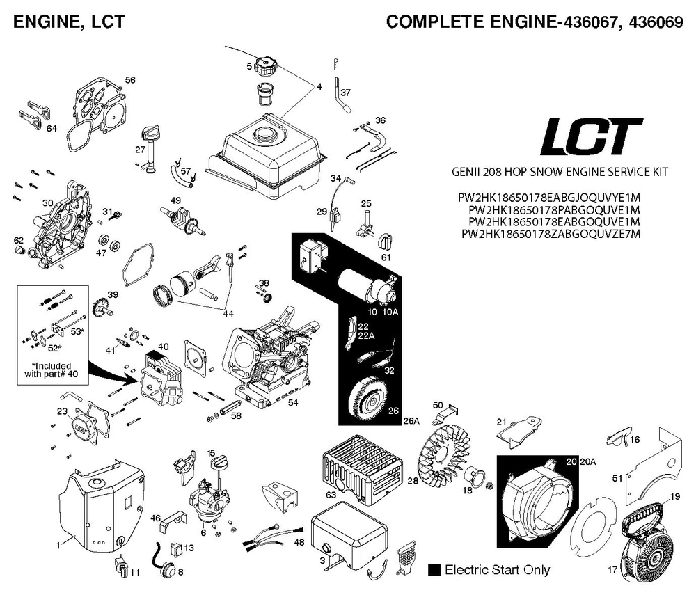 Engine Diagram and Parts List for PW2HK18650178P  Husqvarna Engine