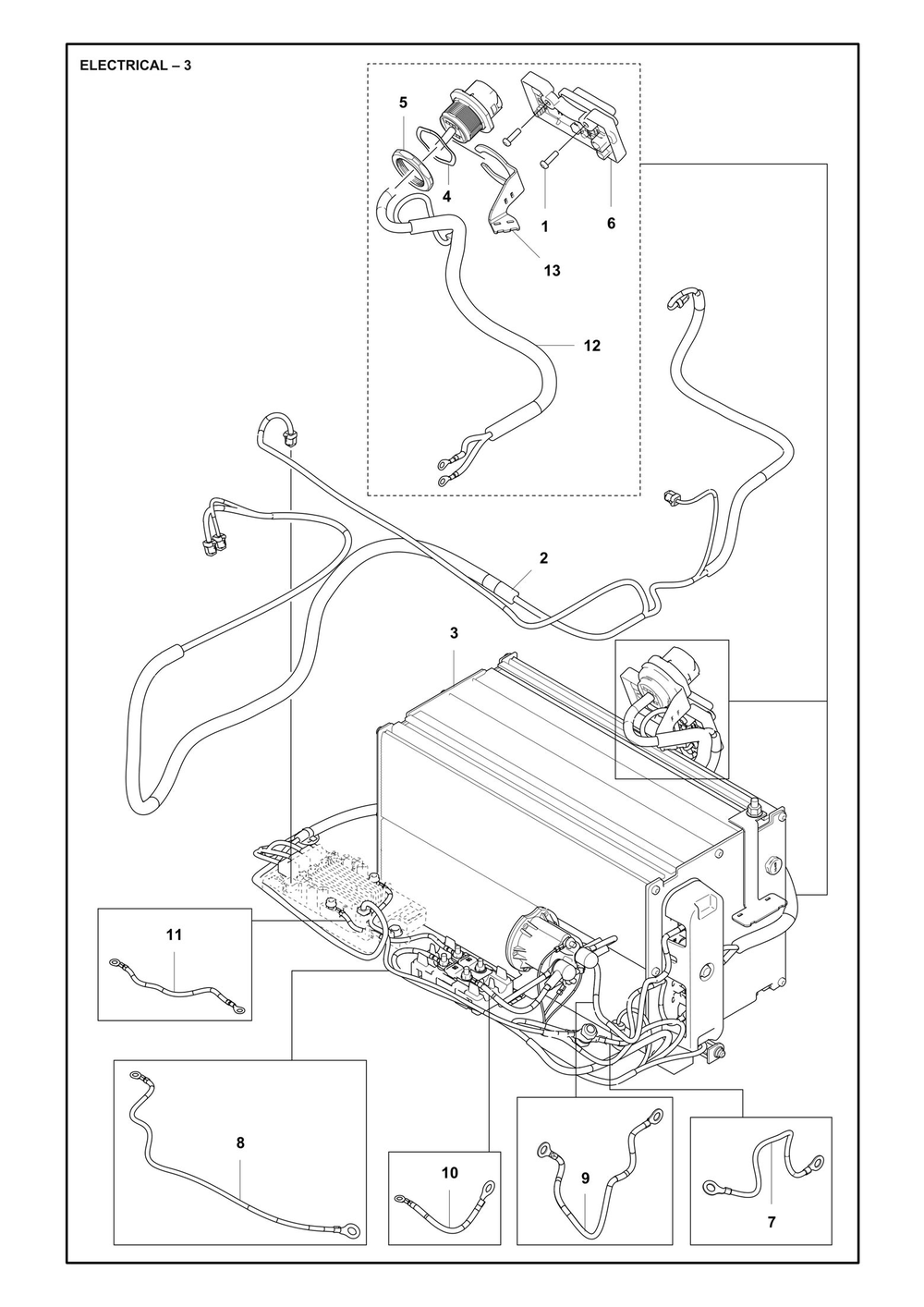 Electrical Diagram and Parts List for R200IX  Husqvarna Lawn Tractor