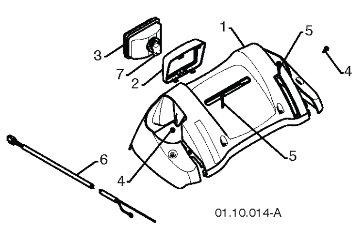 Handle 4 Diagram and Parts List for 5524ST (96191001610)(2012-06) Husqvarna Snow Blower