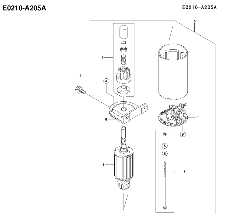 Starter Diagram and Parts List for FH641V 2002-06 Husqvarna Engine