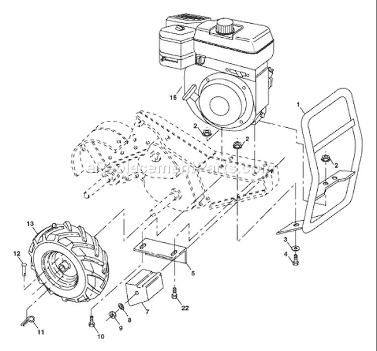 Page D Diagram and Parts List for 700DRT 700 DRT 96093000401 -2006-02 Husqvarna Tiller