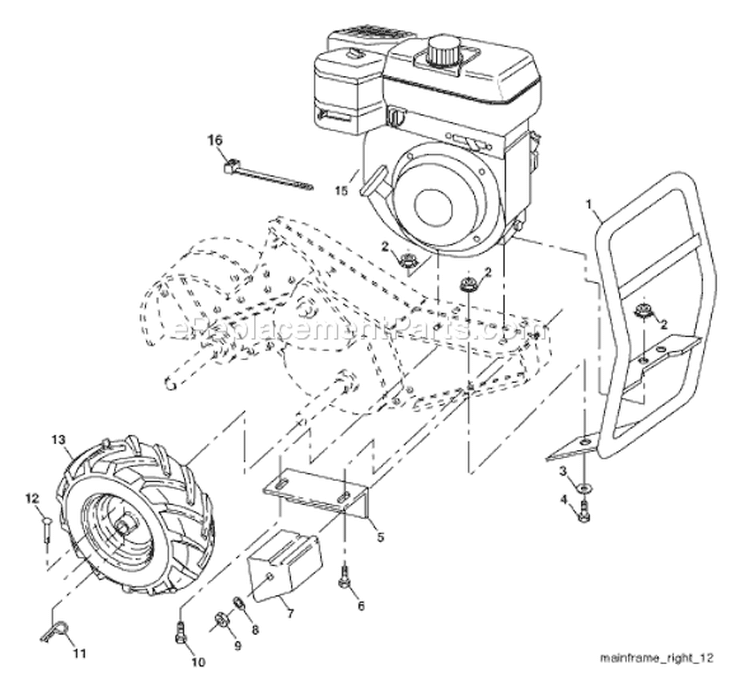 Page D Diagram and Parts List for 700DRT 700 DRT 96093000402 -2008-01 Husqvarna Tiller