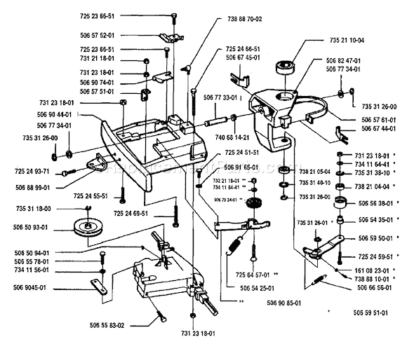 Page B Diagram and Parts List for RIDER97012S 1993-05 Husqvarna Lawn Tractor